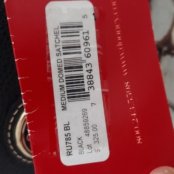 Dooney & Bourke Black Satchel with Gold Accents NWT - Picture 3 of 6